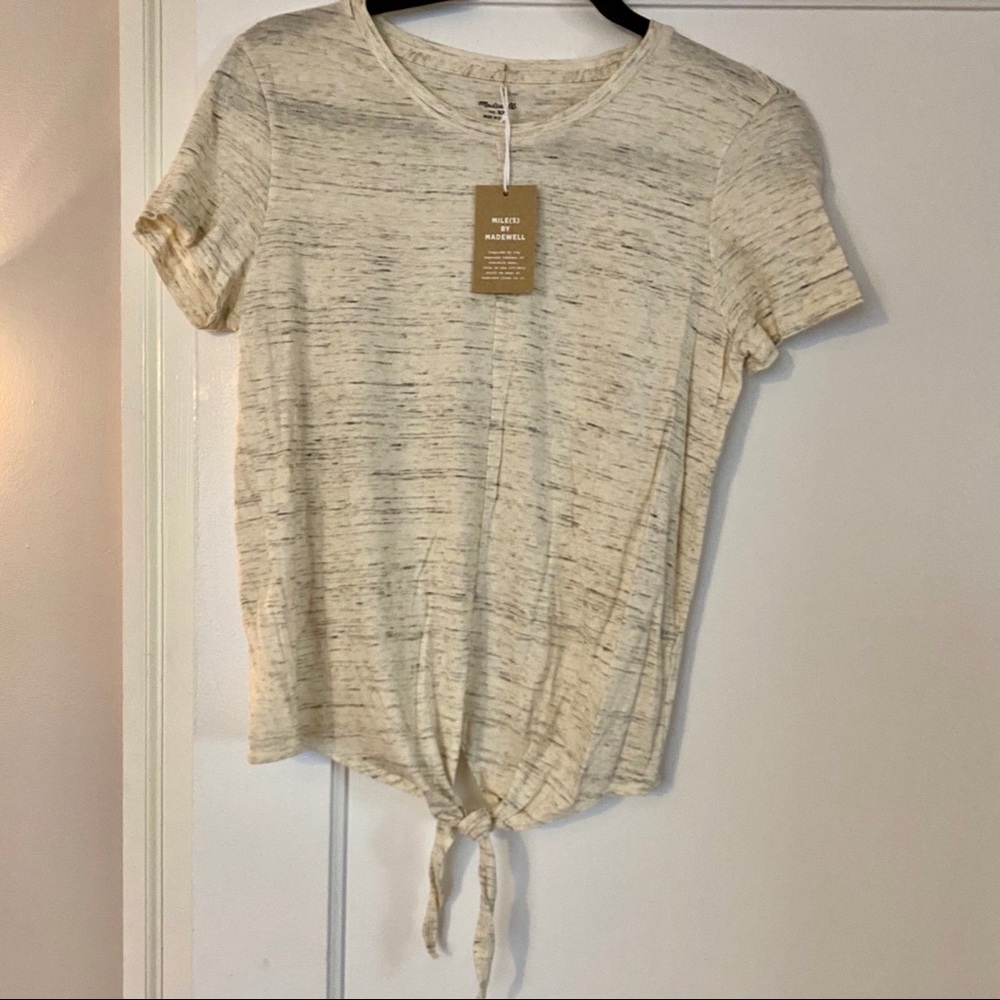 Madewell tie front t-shirt